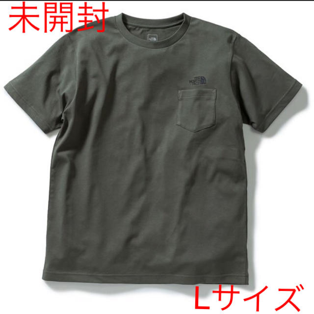 THE NORTH FACE(ザノースフェイス)の【未開封新品】ノースフェイス　ポケットTシャツ　ワンポイント刺繍　ダークカーキ　 メンズのトップス(Tシャツ/カットソー(半袖/袖なし))の商品写真