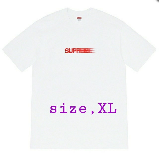 込み 白 XL Supreme 2020ss Motion Logo Tee