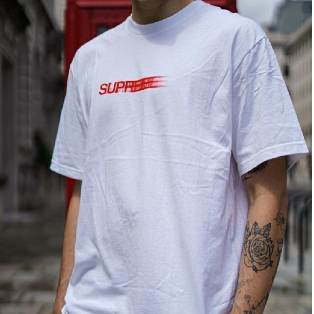 Supreme(シュプリーム)のXL ホワイト Supreme Motion Logo Tee モーションロゴ メンズのトップス(Tシャツ/カットソー(半袖/袖なし))の商品写真