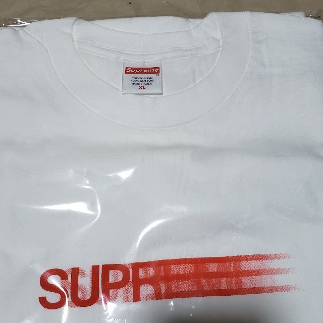 Supreme(シュプリーム)のXL ホワイト Supreme Motion Logo Tee モーションロゴ メンズのトップス(Tシャツ/カットソー(半袖/袖なし))の商品写真