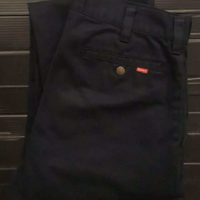 supreme work pants 黒 (32)