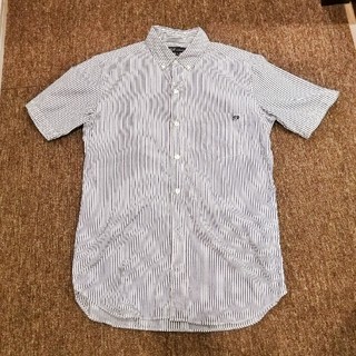ジムフレックス(GYMPHLEX)のジムフレックス半袖ストライプボタンダウンシャツ Mサイズ(シャツ)