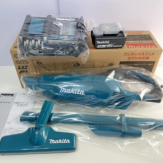 Makita マキタ 充電式クリーナー CL281FD(青)本体+充電器+電池BL1830Bの通販 by 39太郎's shop｜マキタならラクマ