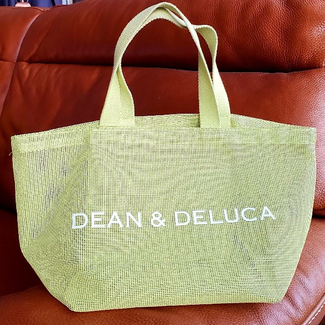 DEAN & DELUCA(ディーンアンドデルーカ)のDEAN&DELUCAライムグリーンメッシュトートスモールUSED レディースのバッグ(トートバッグ)の商品写真