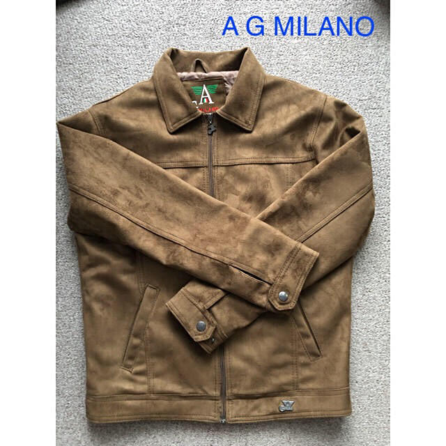 A G MILANO／スウェード調ジャケット（Ｍ）／カーキ メンズのジャケット/アウター(ブルゾン)の商品写真