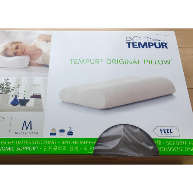 TEMPUR(テンピュール)の［送料無料］テンピュール オリジナル ピロー TEMPUR 低反発枕 Mサイズ  インテリア/住まい/日用品の寝具(枕)の商品写真