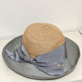 バーニーズニューヨーク(BARNEYS NEW YORK)のこゆき様専用です  アシーナニューヨーク  リサコ バイカラー 帽子(麦わら帽子/ストローハット)