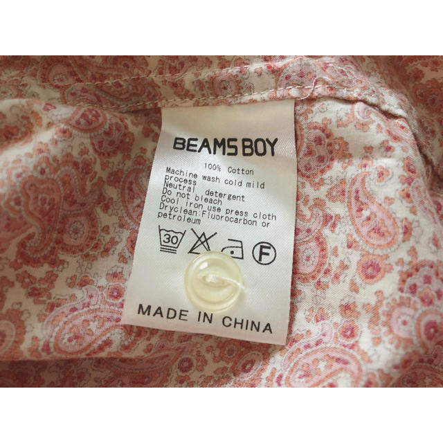 BEAMS BOY(ビームスボーイ)の◎BEAMS BOY◎ ペイズリー柄シャツワンピース 半袖 レディースのワンピース(ひざ丈ワンピース)の商品写真