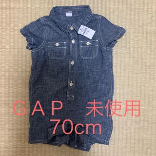 ベビーギャップ(babyGAP)のBaby GAP 未使用デニムロンパース(ロンパース)