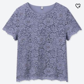 ユニクロ(UNIQLO)のユニクロ UNIQLO レースT レース Tシャツ セットアップ可能(カットソー(半袖/袖なし))