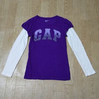 ギャップキッズ(GAP Kids)のGAP 重ね着風長袖Tシャツ 150 紫(Tシャツ/カットソー)