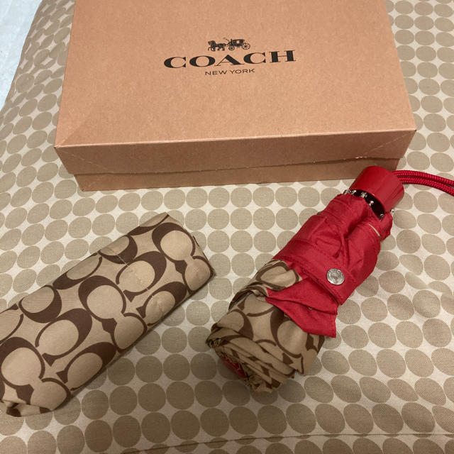 COACH(コーチ)の新品　COACH折り畳み傘 レディースのファッション小物(傘)の商品写真
