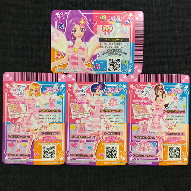 アイカツ!(アイカツ)のアイカツカード 4枚セット Angely Sugar エンタメ/ホビーのアニメグッズ(カード)の商品写真