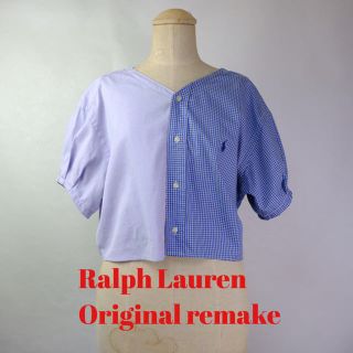 ラルフローレン(Ralph Lauren)の（レディース）ラルフローレン　リメイクシャツ　パフスリーブ　背抜き(シャツ/ブラウス(長袖/七分))