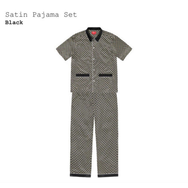 Supreme(シュプリーム)のLサイズ　20SS Supreme Satin Pajama Set Black レディースのルームウェア/パジャマ(パジャマ)の商品写真