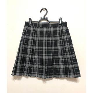 制服　チェックスカート　なんちゃって制服　グレー(ミニスカート)