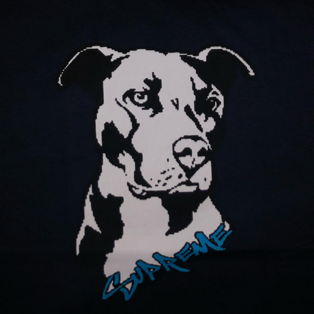 Navy L Supreme pitbull tee シュプリーム Tシャツ 犬