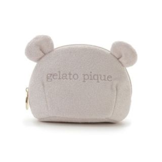 ジェラートピケ(gelato pique)のジェラートピケ gelato pique コットンパイルベアポーチ ベージュ(ポーチ)