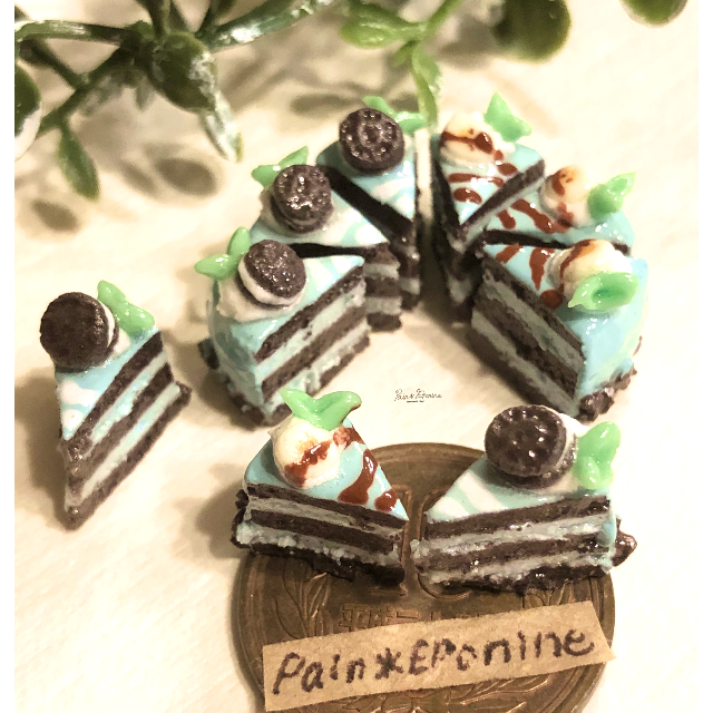 ２個セット ミニチュア断面を楽しむチョコミントケーキの通販 By Pain Eponine ラクマ支店 S Shop ラクマ