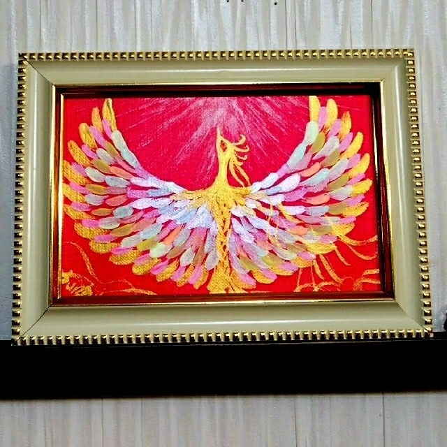 風水開運絵画*幸せの七色鳳凰 守護 全体運 健康運 子宝 女性 恋愛