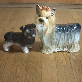 な~様専用犬の置物ヨークシャーテリア親子 陶器製 の通販 by