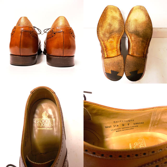 374.CROCKETT&JONES CANTERBURY ウィングチップ　9F 3