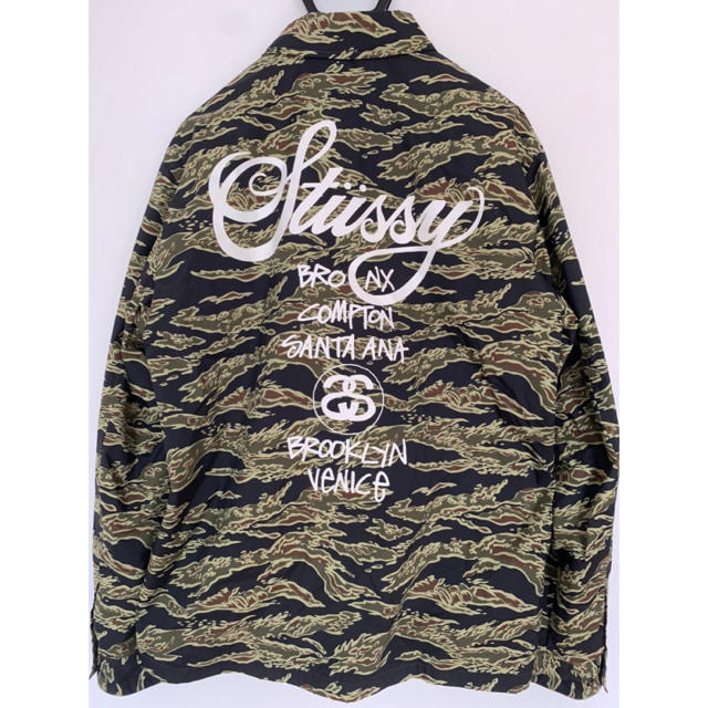 90S STUSSY ステューシーワールドツアー迷彩柄 コーチジャケット