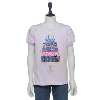 アナスイミニ(ANNA SUI mini)の新品　アナスイミニ  ネコバースデーケーキTシャツ　130(Tシャツ/カットソー)