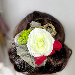 大きなお花のヘアアクセサリー 和装髪飾り 白無垢 成人式 結婚式