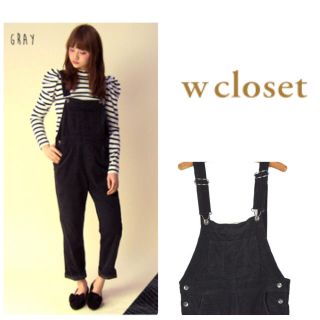 ダブルクローゼット(w closet)の新品 タグ付き w closet(サロペット/オーバーオール)