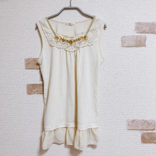 アクシーズファム(axes femme)のaxes femme ビジュー付きタンクトップ(タンクトップ)