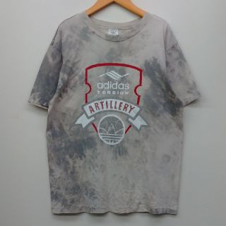 アディダス(adidas)のVINTAGE アディダス adidas USA製 ブリーチ加工Tシャツ M(Tシャツ/カットソー(半袖/袖なし))