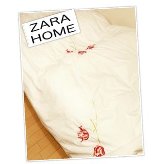 ザラホーム(ZARA HOME)の*お値下げ*【zara home】花柄が可憐な布団カバー(シングル)(シーツ/カバー)