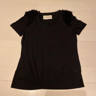 ザラ(ZARA)のZARA Collection 半袖フリルカットソー　サイズＬ(カットソー(半袖/袖なし))