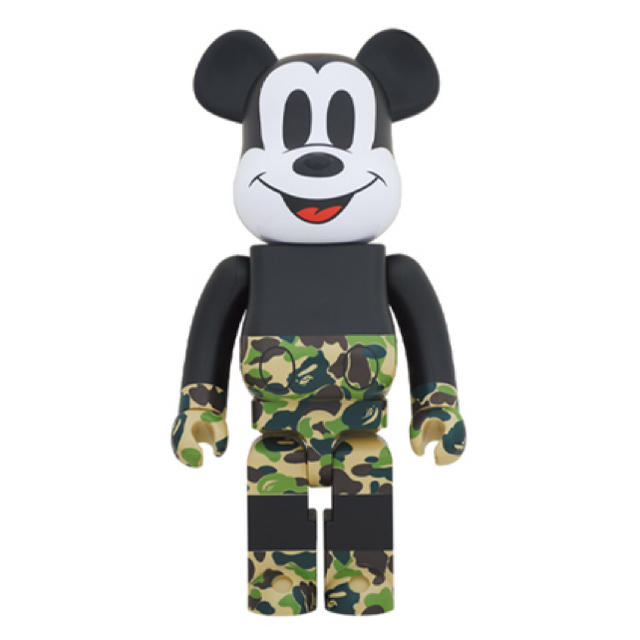 フィギュアミッキー90周年記念 Bape × Mickey Mouse 1000％グリーン