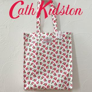 キャスキッドソン(Cath Kidston)の新品 キャスキッドソン ブックバッグ マチ付 ボタンローズホワイト(トートバッグ)