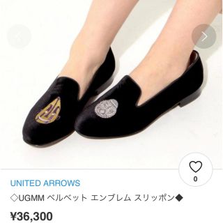 ユナイテッドアローズ(UNITED ARROWS)のUGMM ベルベット エンブレム スリッポン(スリッポン/モカシン)