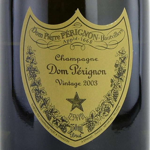 Dom Pérignon(ドンペリニヨン)の★最終値引★【箱付・新品】ドンペリ　2003 ヴィンテージ 食品/飲料/酒の酒(シャンパン/スパークリングワイン)の商品写真