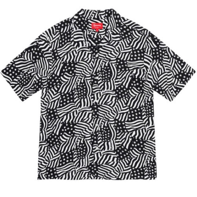 SUPREME 20SS BLACK FLAG RAYON S/S SHIRT