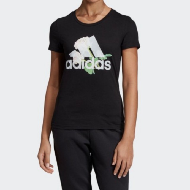 adidas(アディダス)の【新品】アディダス フラワーTシャツ レディースのトップス(Tシャツ(半袖/袖なし))の商品写真