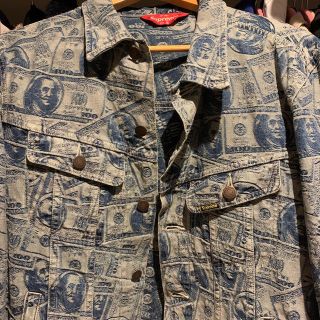 シュプリーム(Supreme)のSupreme 100 dollar bill trucker jacket  (Gジャン/デニムジャケット)