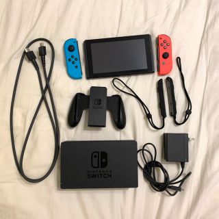 ニンテンドースイッチ(Nintendo Switch)の中古 新型 Nintendo Switch ネオン 本体 美品 箱付き(家庭用ゲーム機本体)