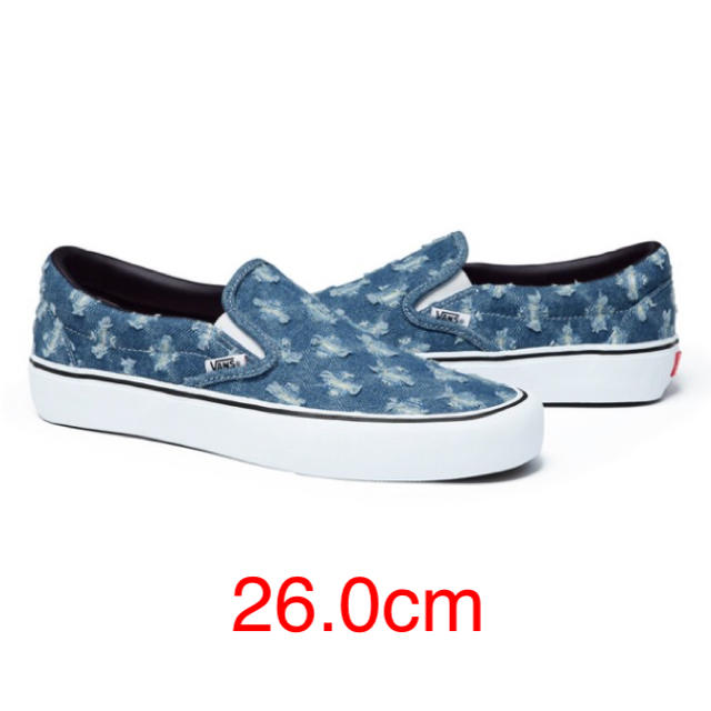 Supreme Vans Hole Denim Slip-On Pro 26.0