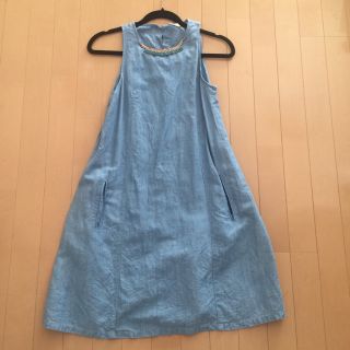 ザラ(ZARA)のザラ ビジューワンピース(ひざ丈ワンピース)