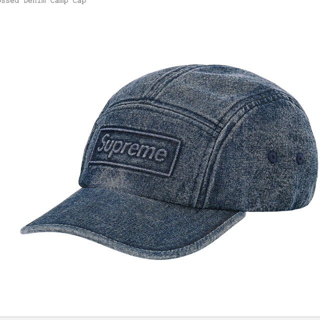 supreme Embossed Denim Camp Cap 納品書原本付