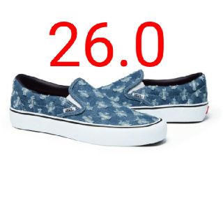 シュプリーム(Supreme)のSupreme Vans Hole Punch Denim Slip-On(スニーカー)