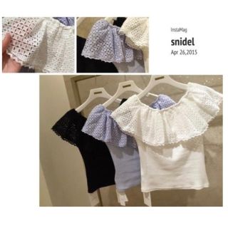 スナイデル(SNIDEL)のsnidel フリルオフショルトップス(カットソー(半袖/袖なし))