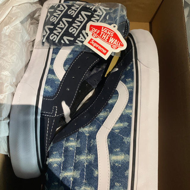 靴/シューズsupreme vans Hole Punch Denim Sk8-Hi Pro