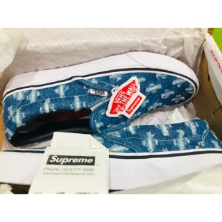 シュプリーム(Supreme)のsupreme シュプリーム Hole punch denim vans バンズ(スニーカー)