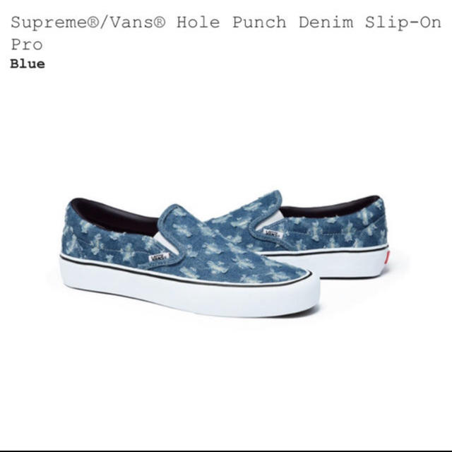 Supreme(シュプリーム)のSupreme®/Vans®Hole Punch Denim Slip 26.5 メンズの靴/シューズ(スニーカー)の商品写真